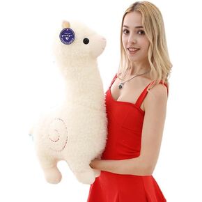 جولان العاب اللاما العملاقة ثلاثية الابعاد من القطيفة مقاس 21.6 انش، دمية الالبكة المخملية الناعمة المحشوة على شكل الالبكة واللاما، وسادة مخملية لديكور المنزل وهدية للاطفال in Kuwait