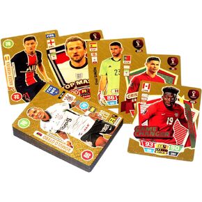 ustopfire World Cup Soccer Star Trading Cards, Gold Foil Soccer Cards UEFA Champions League Soccer Cards Packs Packs Unique Gift for Kids & Adult, Not Original in Kuwait