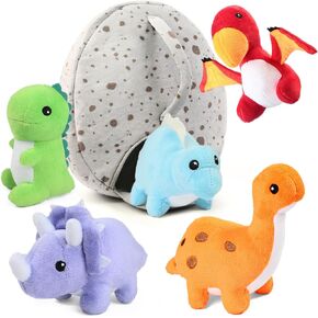 BenBen Ocean Stuffed Animal, 5 Pack Small Sea Creature Plush Toys and Shell Carrying Bag Set, Cute Plushies for Baby Kids, Sea Turtle, Octopus, Mermaid, Seahorse, Crab, Baby Shower, Stocking Stuffers