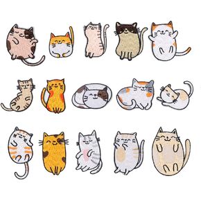 15 قطعة من رقع مطرزة بالكي على شكل قطة للملابس والفساتين والجاكيت والجينز ملصقات يمكنك صنعها بنفسك in Kuwait