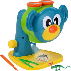 Microscope Kit for Kids | Children’s Wooden Science Kit Microscope with 2 Viewing Lenses and 10 Picture Slides | Educational STEM Toys for Toddlers and Kids Ages 3+ (B07YSWL16X)