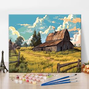Sunflower Paint by Numbers or Adults Kids Beginner Starry Flower Plant Abstract Styles Oil Painting on Canvas Paint by Numbers Kit for Enthusiasts Home Decor Gift 16x20 inches Without Frame