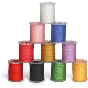 اكس سي ار يو اي سلك نايلون للمجوهرات، 10 لفات 0.8 ملم، حبل حياكة يدوية من النايلون، خيط خرز in Kuwait