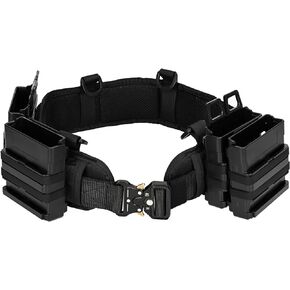 Iififun Clip Magazine Holder Quick Pull Box Clip Magazine Pouch with Tactical Belt for Nerf Tactics, Nerf Magazine (Brown) in Saudi Arabia