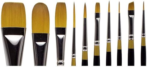 KINGART Original Gold Series Premium Golden Taklon, Multimedia Artist Brushes, Gift Box, Set of 10 PCS in Saudi Arabia