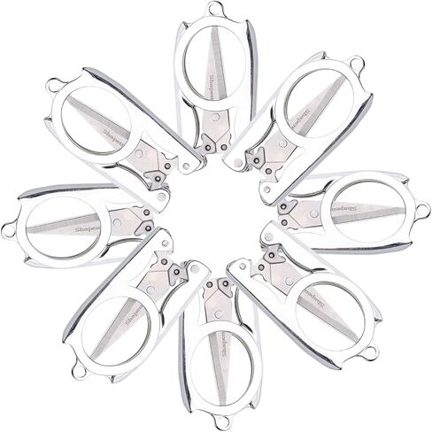 Shapenty Stainless Steel Folding Portable Travel Scissors Small Pocket Foldable Paper String Craft Shred Scissors, 15 Pack in Saudi Arabia