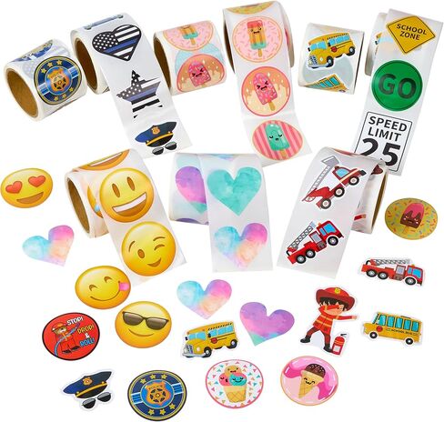 ملصقات Playbees Emoticon - بكرتان - هدايا حفلات الأطفال، جوائز الألعاب، ألعاب مبتكرة، ديكور للحوائط، سجل القصاصات، مجموعات البنات، الفنون والحرف اليدوية in Kuwait