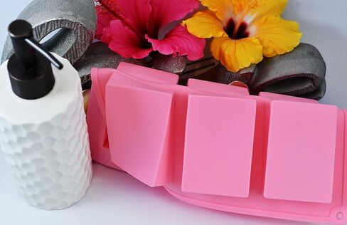 قوالب صابون مستطيلة الشكل، 6 تجاويف من السيليكون، قوالب لصنع الصابون والشوكولاتة والتيراميسو، مجموعة من 3 قطع in Kuwait