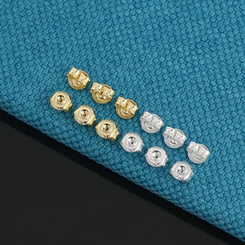 12 قطعة من الأقراط البديلة من الفضة الإسترلينية عيار 925 الحقيقية، دعامات حلق على شكل فراشة من AKRUWELRY لمسامير الماس، دعامة آمنة لا تسبب الحساسية للبريد، لون فضي in Kuwait