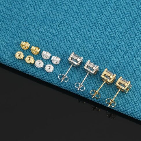 12 قطعة من الأقراط البديلة من الفضة الإسترلينية عيار 925 الحقيقية، دعامات حلق على شكل فراشة من AKRUWELRY لمسامير الماس، دعامة آمنة لا تسبب الحساسية للبريد، لون فضي in Kuwait