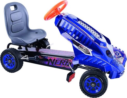 هوك: فرامل يد سهلة الاستخدام من نيرف سترايكر، جو كارت، للركب، لون ازرق وبرتقالي، سهلة الاستخدام للتحكم الأمثل، مقعد دلو قابل للتعديل، للاعمار من 4 سنوات فما فوق in Kuwait