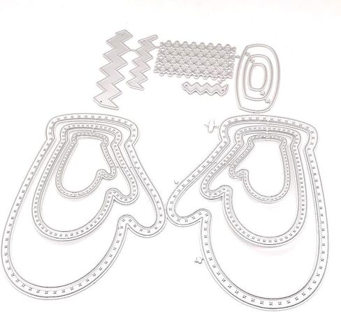 KSCRAFT Christmas Mitten Gloves Shaker Metal Cutting Dies Stencils for DIY Scrapbooking Decorative Embossing DIY Paper Card in Saudi Arabia