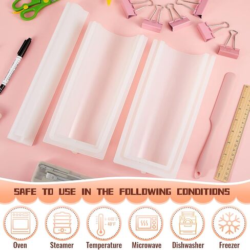 Tessco 9 Pcs Heart Shaped Long Tube Silicone Mold Big Round Silicone Tube Mold Large Column Mold Heart Soap Embed Molds Soap Making Supplies with Spatula Binder Clips for Soap Chocolate Candy Cake in Saudi Arabia