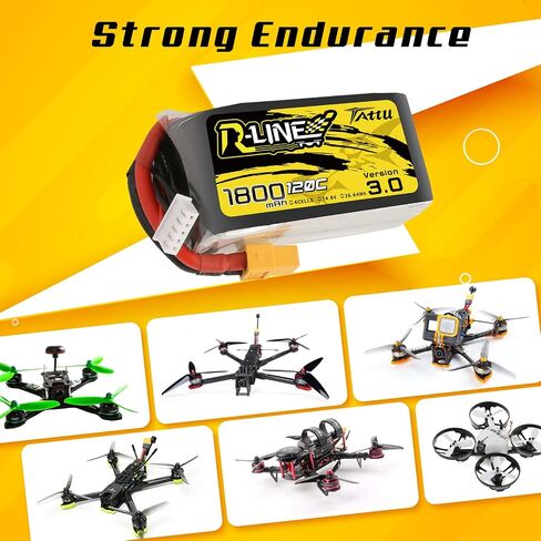 TATTU RLine الإصدار 3.0 1300mAh 14.8V 120C 4S بطارية ليبو مع قابس XT60 لشاحنة قارب RC طائرة هليكوبتر طائرات بدون طيار FPV in Saudi Arabia