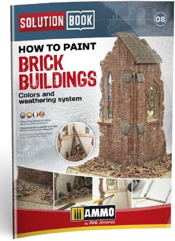 كتاب AMO-6510 Weathering Solution - كتاب صور لبناء الطوب / AMM6510 AMMO من Mig Solution Book - كيفية طلاء مباني الطوب in Kuwait