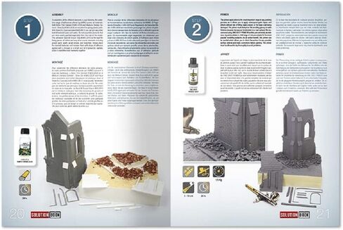 كتاب AMO-6510 Weathering Solution - كتاب صور لبناء الطوب / AMM6510 AMMO من Mig Solution Book - كيفية طلاء مباني الطوب in Kuwait