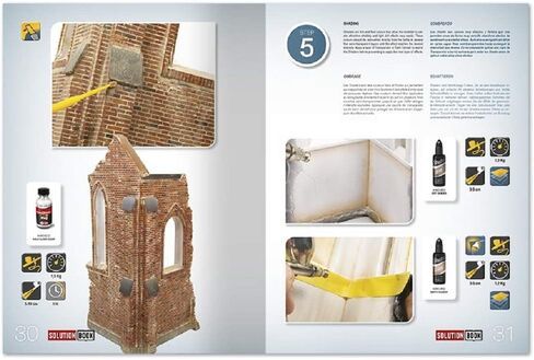 كتاب AMO-6510 Weathering Solution - كتاب صور لبناء الطوب / AMM6510 AMMO من Mig Solution Book - كيفية طلاء مباني الطوب in Kuwait