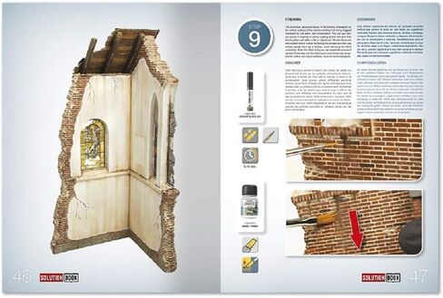 كتاب AMO-6510 Weathering Solution - كتاب صور لبناء الطوب / AMM6510 AMMO من Mig Solution Book - كيفية طلاء مباني الطوب in Kuwait
