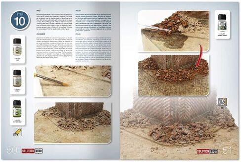 كتاب AMO-6510 Weathering Solution - كتاب صور لبناء الطوب / AMM6510 AMMO من Mig Solution Book - كيفية طلاء مباني الطوب in Kuwait