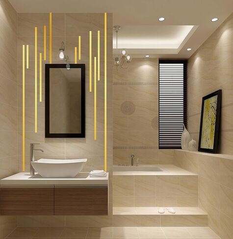 شريط مرآة واشي معدني من Swanaryo، 5 لفات، شريط ديكور واشي ذهبي وردي، شريط رسم فني DIY لتغليف الهدايا لتزيين خزانة الحائط وخزانة الحمام، 1/5 بوصة × 250 ياردة (ذهبي وردي) in Kuwait