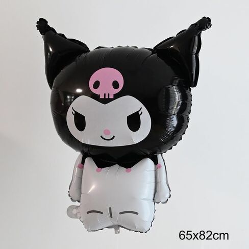 زينة حفلات اعياد الميلاد الكرتونية الجميلة من كاواي، مجموعة لوازم الحفلات التنكرية تتضمن لافتة عيد ميلاد سعيد وزينة كب كيك وبالون وبالون كبير على شكل شخصيات كرتونية in Kuwait