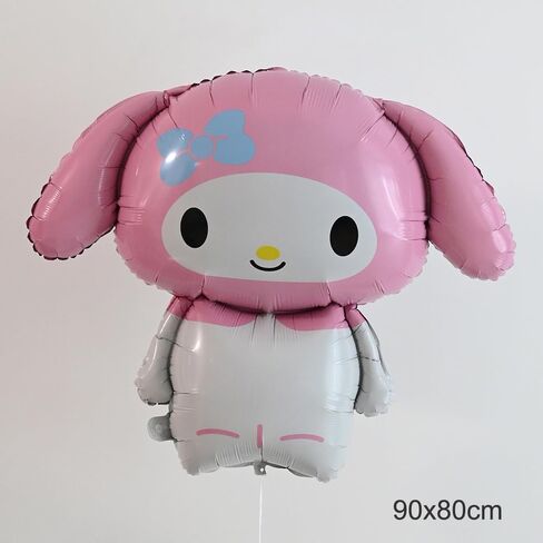 زينة حفلات اعياد الميلاد الكرتونية الجميلة من كاواي، مجموعة لوازم الحفلات التنكرية تتضمن لافتة عيد ميلاد سعيد وزينة كب كيك وبالون وبالون كبير على شكل شخصيات كرتونية in Kuwait