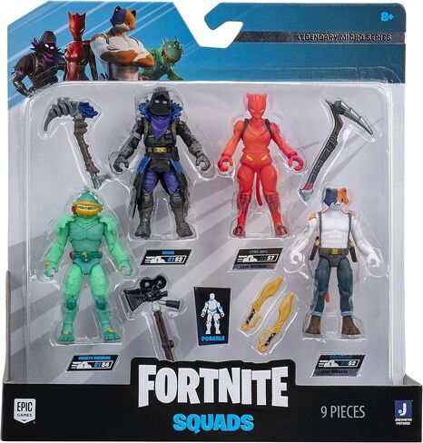 FORTNITE FNT0988 FNT - 4 Figure Pack (Micro Legendary Series) (Squad Mode) (C1S3), Multi in Saudi Arabia