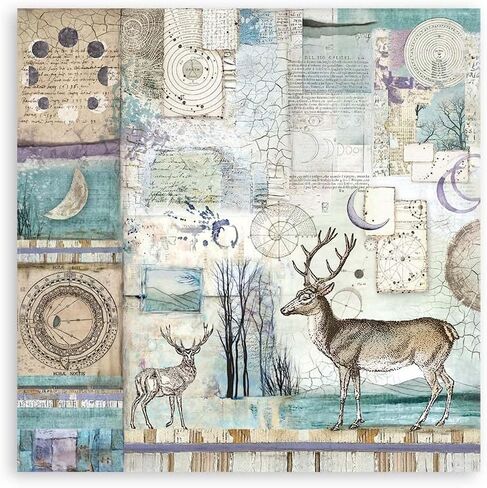 Stamperia International Mini Scrapbooking Pad-Cosmos Infinity, Multicoloured, 20.3 x 20.3 cm SBBS67 in Saudi Arabia