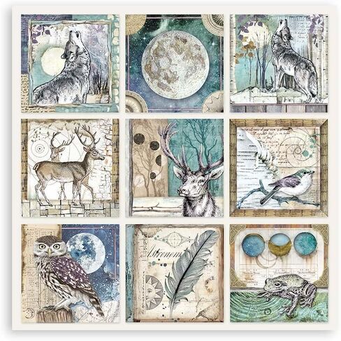 Stamperia International Mini Scrapbooking Pad-Cosmos Infinity, Multicoloured, 20.3 x 20.3 cm SBBS67 in Saudi Arabia