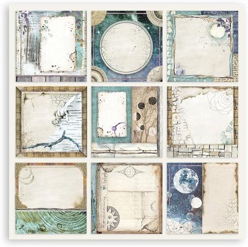Stamperia International Mini Scrapbooking Pad-Cosmos Infinity, Multicoloured, 20.3 x 20.3 cm SBBS67 in Saudi Arabia