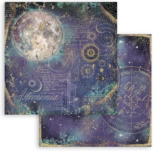 Stamperia International Mini Scrapbooking Pad-Cosmos Infinity, Multicoloured, 20.3 x 20.3 cm SBBS67 in Saudi Arabia