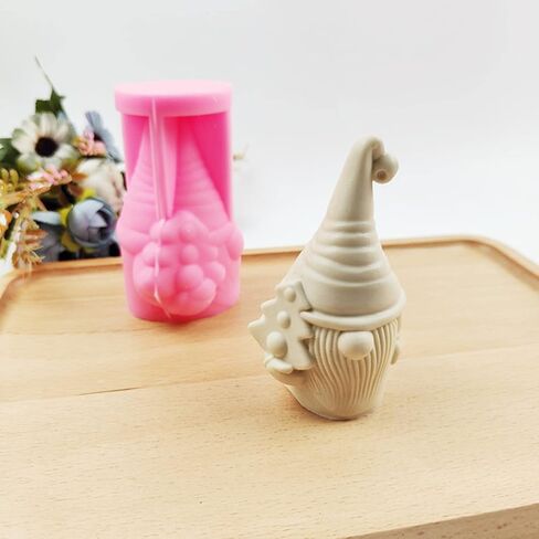 Xidmold 3D Christmas Gnome Candle Mold Santa Claus Silicone Mold Epoxy Resin Mold for Aromatherapy Candle, Soap, Wax, Polymer Clay, Plaster Ornament, Resin Art Craft in Saudi Arabia