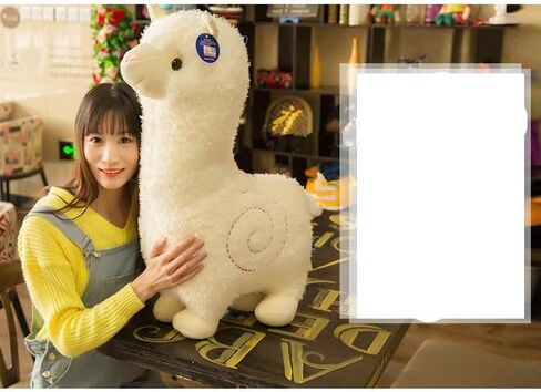 جولان العاب اللاما العملاقة ثلاثية الابعاد من القطيفة مقاس 21.6 انش، دمية الالبكة المخملية الناعمة المحشوة على شكل الالبكة واللاما، وسادة مخملية لديكور المنزل وهدية للاطفال in Kuwait