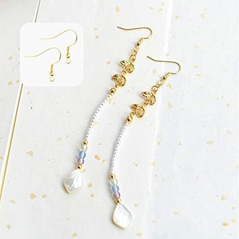 100 PCS Gold Earring Hooks Hypoallergenic Stainless Steel Earrings Fish Hooks with 100 PCS Clear Rubber Earring Backs for Jewelry Making DIY in Kuwait