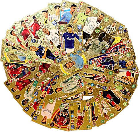 بطاقات تجارة نجوم كأس العالم لكرة القدم من ustopfire، بطاقات كرة القدم من رقائق الذهب، حزم بطاقات كرة القدم لدوري أبطال أوروبا، هدية فريدة للأطفال والكبار، ليست أصلية in Kuwait