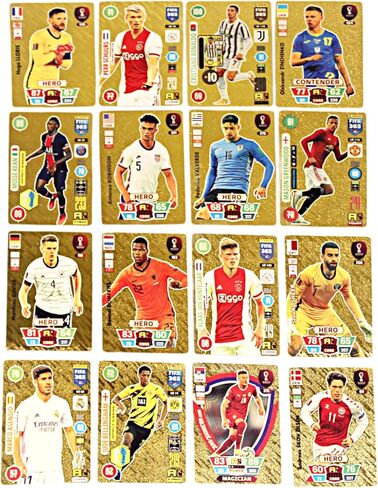 بطاقات تجارة نجوم كأس العالم لكرة القدم من ustopfire، بطاقات كرة القدم من رقائق الذهب، حزم بطاقات كرة القدم لدوري أبطال أوروبا، هدية فريدة للأطفال والكبار، ليست أصلية in Kuwait