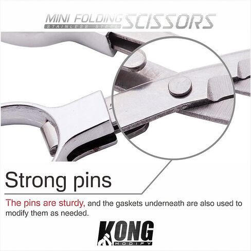 2 Pcs Mini Folding Scissors, Stainless Steel Telescopic Small Cutter, Foldable Scissors, Safety Portable for Travel, Fishing, Kitchen, Craft, Office, Cable, Hair, Sewing, Key Chain. in Saudi Arabia