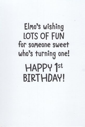 عيد ميلاد هارت لاين إلمو الأول السعيد (العمر 1) - إلمو يتمنى لك الكثير من المرح لشخص جميل سيبلغ عامه الأول! عيد ميلاد سعيد 1! in Kuwait