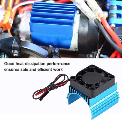 Demeras RC مروحة تبريد غرفة التبريد، زعانف تبريد RC محرك بالوعة الحرارة صنعة ملحقات السيارة المتينة لمحرك 4074/4274/1515 من RC Model Car Rc 28mm مروحة تبريد غرفة التبريد in Saudi Arabia