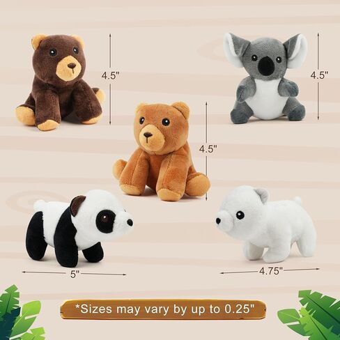 BenBen Ocean Stuffed Animal, 5 Pack Small Sea Creature Plush Toys and Shell Carrying Bag Set, Cute Plushies for Baby Kids, Sea Turtle, Octopus, Mermaid, Seahorse, Crab, Baby Shower, Stocking Stuffers in Kuwait