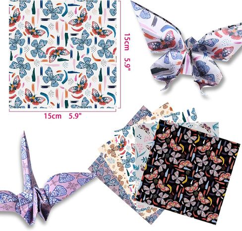 Origami Paper 6x6 Double Sided 50 Sheets 10 Colors origami kit Japanese Chiyo Square Craft Kits Easy Fold Arts Crafts DIY Handwork Beginner Chiyo in Saudi Arabia