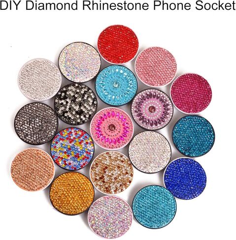 قالب راتينج بمقبض الهاتف من Anlan-angel، قوالب صب إيبوكسي دائرية غير منتظمة دائرية على الجزء العلوي من قالب السيليكون مع 20 قطعة من مقابس الهاتف للحرف اليدوية التي تقف على شكل سلسلة مفاتيح ومستلزمات صناعة المجوهرات in Kuwait