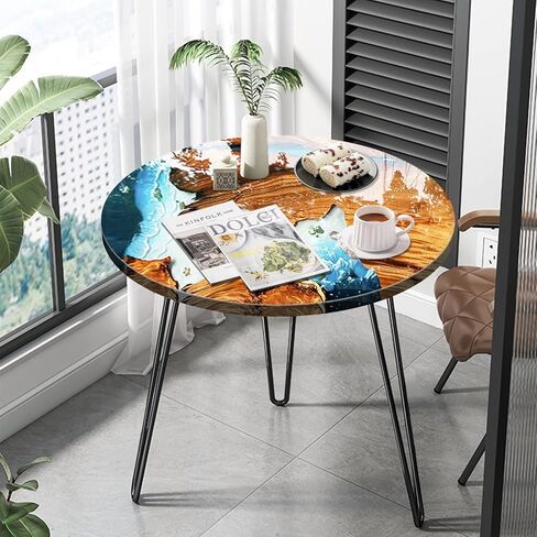 19.7 Inch Round Epoxy Table Resin Molds, ULENDIS Large Charcuterie Board Resin Mold with 3 PCS Hairpin Legs, Reusable DIY Art Home Decoration Resin Tray Mold for River Table, Cutting Board in Kuwait