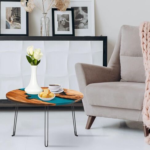 19.7 Inch Round Epoxy Table Resin Molds, ULENDIS Large Charcuterie Board Resin Mold with 3 PCS Hairpin Legs, Reusable DIY Art Home Decoration Resin Tray Mold for River Table, Cutting Board in Kuwait