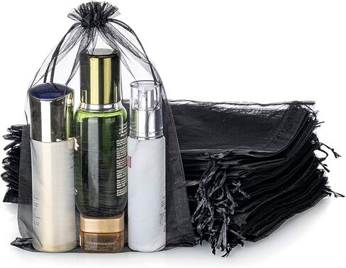 hongyitime 50 جهاز كمبيوتر شخصى 8x12 أكياس الأورجانزا الوردي أحمر الخدود، أكياس هدايا المجوهرات للحزب، أكياس لصالح الزفاف مع الرباط، مجوهرات، مهرجان، أكياس جيدة الرباط، اختراق أكياس حماية الفاكهة الخفيفة in Kuwait