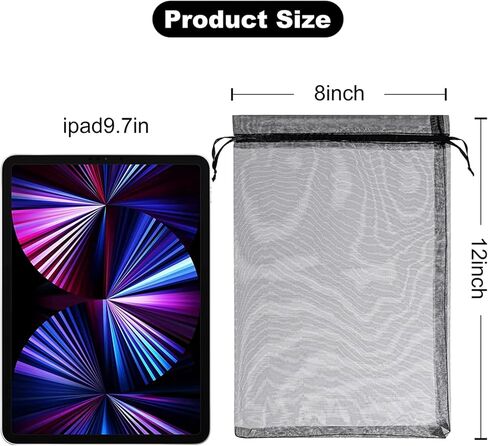 hongyitime 50 جهاز كمبيوتر شخصى 8x12 أكياس الأورجانزا الوردي أحمر الخدود، أكياس هدايا المجوهرات للحزب، أكياس لصالح الزفاف مع الرباط، مجوهرات، مهرجان، أكياس جيدة الرباط، اختراق أكياس حماية الفاكهة الخفيفة in Kuwait