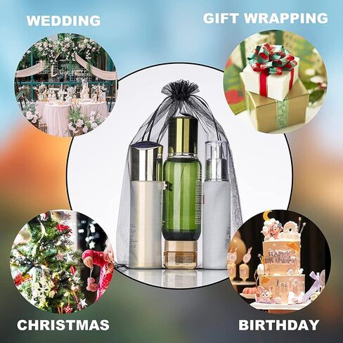 hongyitime 50 جهاز كمبيوتر شخصى 8x12 أكياس الأورجانزا الوردي أحمر الخدود، أكياس هدايا المجوهرات للحزب، أكياس لصالح الزفاف مع الرباط، مجوهرات، مهرجان، أكياس جيدة الرباط، اختراق أكياس حماية الفاكهة الخفيفة in Kuwait