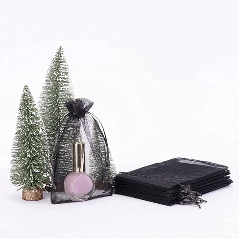 hongyitime 50 جهاز كمبيوتر شخصى 8x12 أكياس الأورجانزا الوردي أحمر الخدود، أكياس هدايا المجوهرات للحزب، أكياس لصالح الزفاف مع الرباط، مجوهرات، مهرجان، أكياس جيدة الرباط، اختراق أكياس حماية الفاكهة الخفيفة in Kuwait