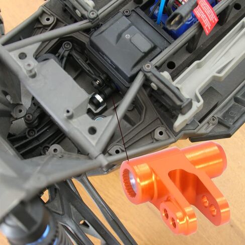 ذراع سيرفو بوق توجيه آر سي إيه تي إم من سبيكة الألومنيوم لسيارة تراكساس إكس ماكس 1/5 CNC ملحقات ترقية (أزرق) in Kuwait