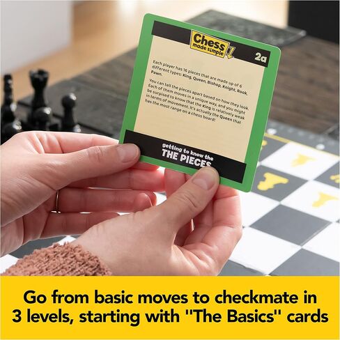 Chess Made Simple, Beginner Learning Chess Set with Chess Board and Chess Pieces 2-Player Strategy Board Game, for Adults and Kids Ages 8 and up in Kuwait